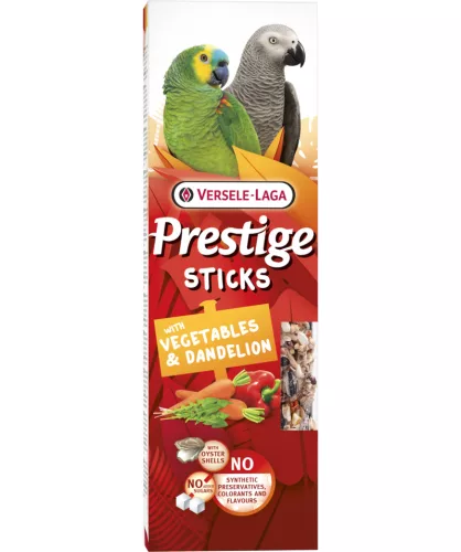 Versele-Laga Prestige Sticks Nagy papagáj rudak zöldségekkel és pitypanggal - 2db 140g