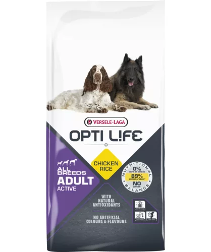 Versele-Laga Opti Life Adult Active All Breeds 12,5kg száraz kutyatáp