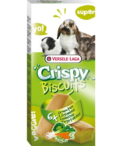 Versele-Laga Crispy Biscuits small animals vegetables 6db rágcsáló süti 70g