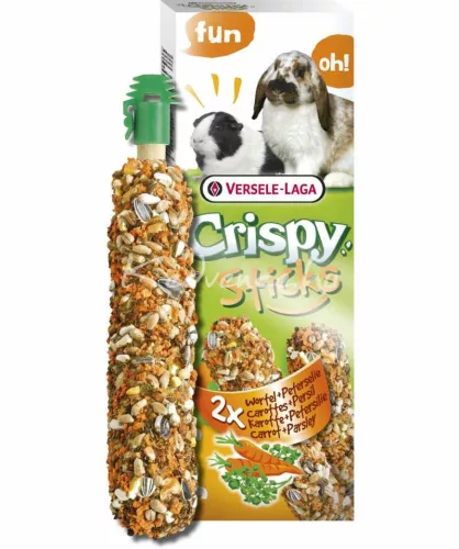 Versele-Laga Crispy Sticks Rabbits-Guinea Pigs Carrot&Parsley 2db rágcsáló magrúd 110g