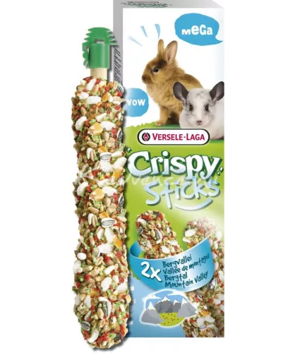 Versele-Laga Crispy Mega Sticks Rabbit-Guinea Pig MountainValley 2db rágcsáló magrúd 140g
