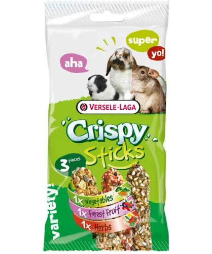 Versele-Laga Crispy Sticks Herbivores Triple Variety Pack rágcsáló magrúd 165g