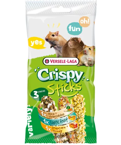 Versele-Laga Crispy Sticks Omnivores Triple Variety Pack rágcsáló magrúd 160g