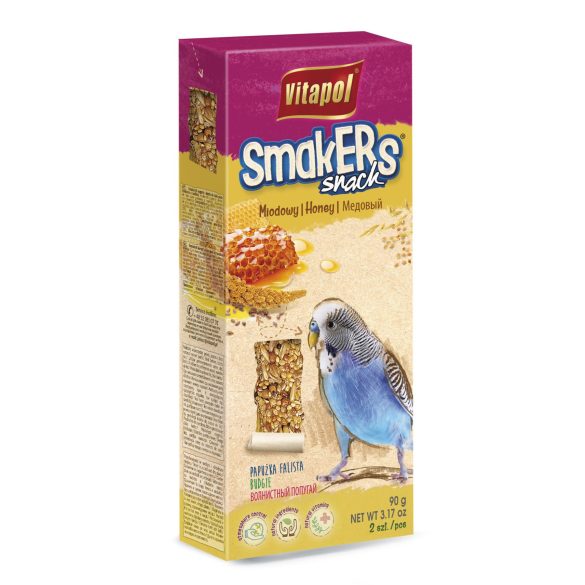 Vitapol Smakers dupla csemegerúd hullámos papagájnak mézzel 90g