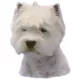 Matrica S 215 - West Highland White terrier (Westie) 7cm