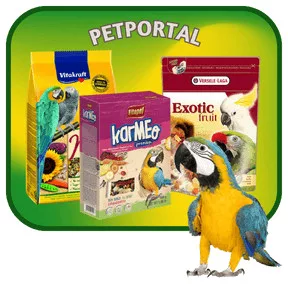 Nagypapagáj eleségek